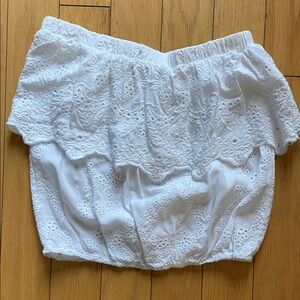 Young fabulous and broke extra small White Eyelet Lace top